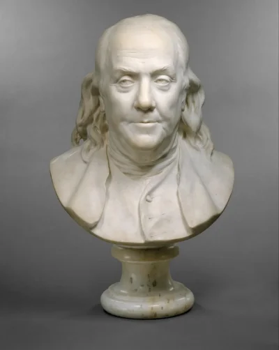 Loskamilos1 - Jean-Antoine Houdon oraz jego rzeźba przedstawiająca Benjamina Franklin...