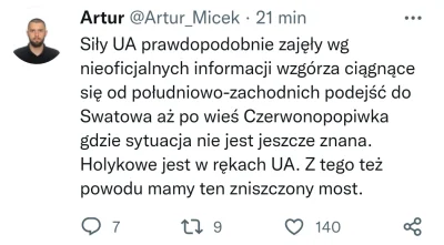 waro - Jeśli to info jest prawdziwe, to ruscy mogą już sobie wpisać Swatowe na straty...