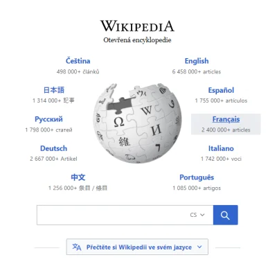 Monialka - @PajonkPafnucy: A tak wiki wygląda, gdy ustawisz preferowany język czeski.