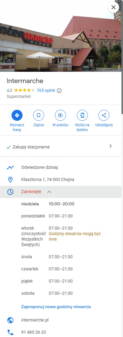 KingRStone - @Rabusek: Również otwarte w niedzielę. :)