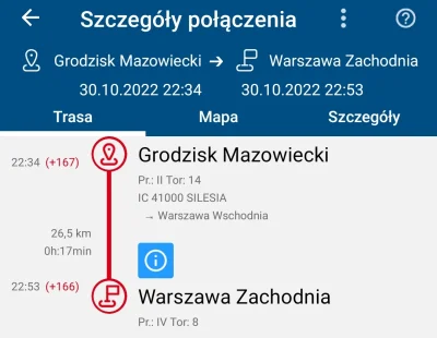 g.....i - Jak to jest możliwe że pociąg #pkp który jedzie 17 minut ma już prawie 3 go...