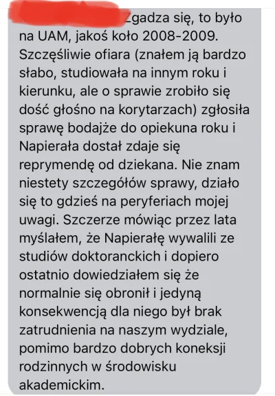 Mjj48003 - Niezrobienie kariery na UAM przez Napierałę to, jak z resztą mogliśmy się ...