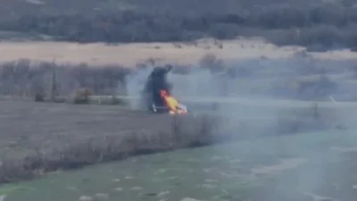 mel0nik - Ruski Mi-8 zestrzelony w okolicach Berestowego. 
#ukraina #rosja #wojna