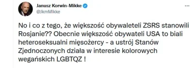 CipakKrulRzycia - #bekazkonfederacji #rosja #polityka 
#korwin Za chwilę powie, że n...