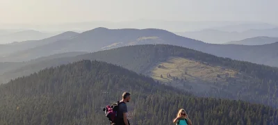 Kaczorra - I jeszcze widok z Pilska na Rysiankę - to ta hala na górze zdjęcia. Trochę...