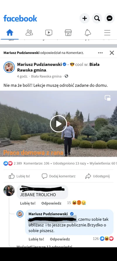 grzesiecki - Mariusz jeńców nie bierze.

#pudzian #facebook #heheszki