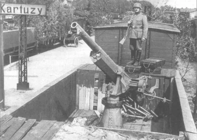wfyokyga - Improwizana ciufcia pancerna w #kartuzy 1939, działo Canon de 75 mle 1897 ...