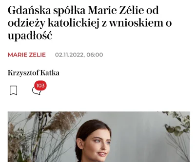 jaroty - Spółka Marie Zélie, oferująca ubrania dla konserwatywnych kobiet, złożyła wn...