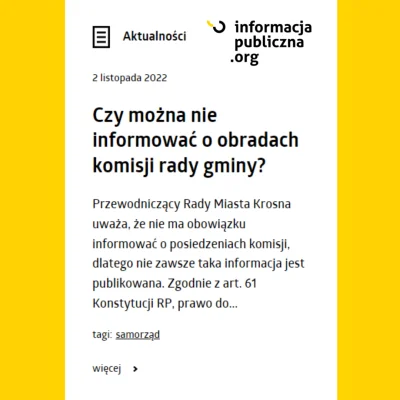 WatchdogPolska - Na www.informacjapubliczna.org pojawił się nowy tekst. Ekspert prawn...