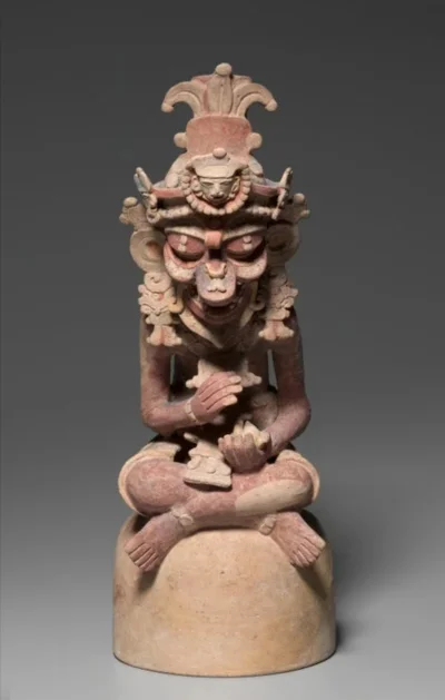 Loskamilos1 - Figurka małpiego skryby stworzona na terenie Gwatemali pomiędzy 250 i 9...
