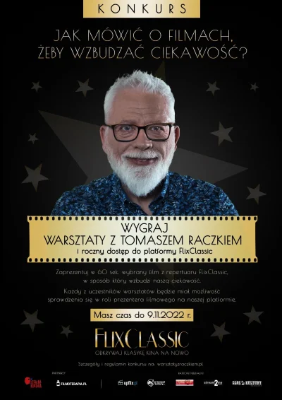 upflixpl - Konkurs filmowy FlixClassic – ostatni moment by wygrać warsztaty z Tomasze...