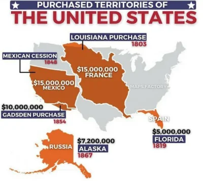 JoeShmoe - Wszystkie zakupy ziemi jakie dokonały USA. #ciekawostki #ciekawostkihistor...