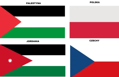Pulchra_feles - #napierala twierdzi, że flaga Jordanii i Palestyny (panarabska) są ta...