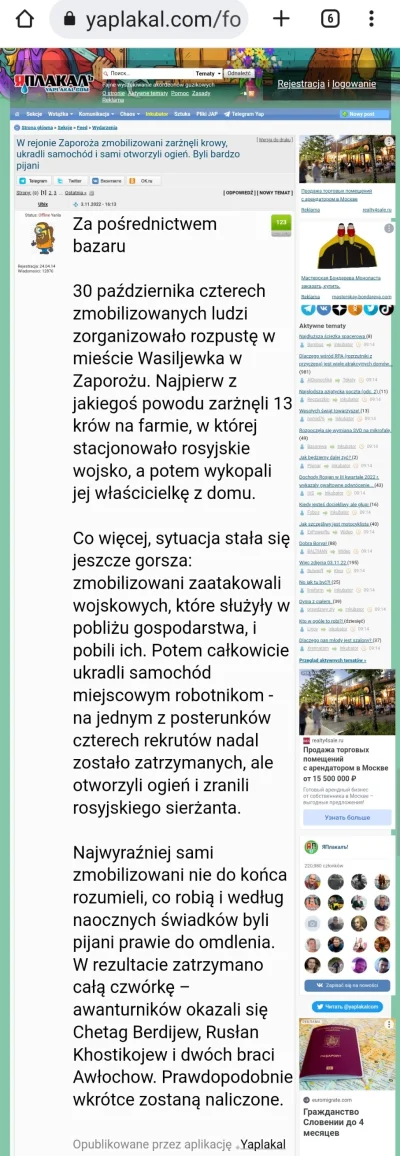 Morfeusz321 - Wygląda trochę jak pasta o rosyjskim wojsku.
Ale czasami się zastanawia...