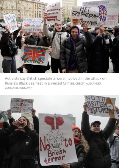 waro - Orkowie zebrali się na protest przed ambasadą UK w Moskwie. Protestują przeciw...