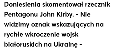 PiccoloGrande - > podaj argumenty z 1 marca świadczące o tym, że z Białorusi nie wejd...