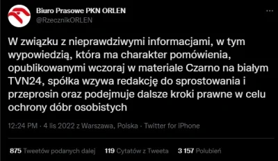 saakaszi - Wpłaty były od osób fizycznych dlatego będzie ich bronił Orlen, czego nie ...