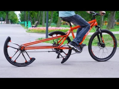 Radus - @LudzieToDebile: koleś zrobił dla zabawy rower z paskami Led, do pokazania na...