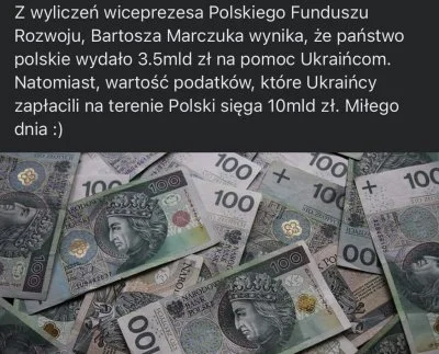 B.....n - Polska pobiera miliardy z podatkow od uchodzcow, ukrainskie pieniadze trafi...