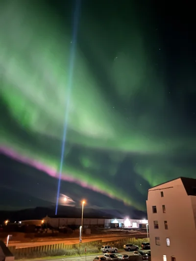 velfi23 - Widoczki z balkonu. #islandia #zorza #northenlights #aurora #nocnazmiana
