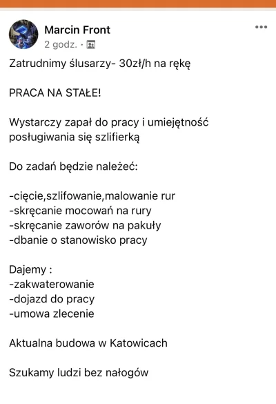 suqmadiq2ama - O jest robota na szlifierke żeby posmakować roboty i zarobić na kursy ...