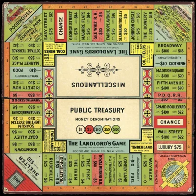 cheeseandonion - >The original Monopoly board, patented in 1904 by Elizabeth Magie as...