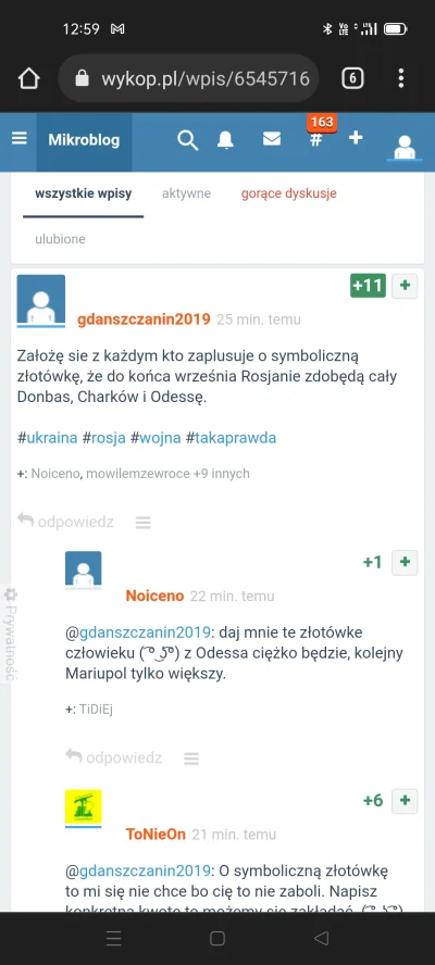 D.....y - W kontekście informacji nt wycofania kacapów z Chersonia nie mogę sie już p...