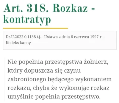 Hrjk - @dobrowolskii #!$%@? nie ten link. Chodziło mi o art 318 kk. Jeśli wie że są t...