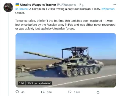 Jarusek - Ciekawostka: dokładnie ten czołg był już raz przejęty przez Ukraińców. To j...