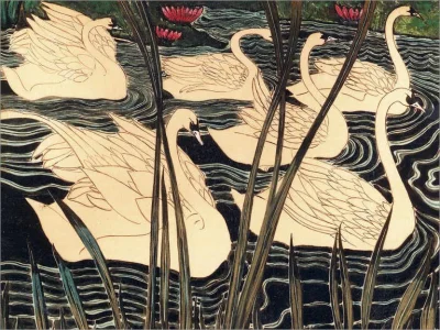 vikx13 - #obrazy #codziennasztuka #sztuka
Leon Spilliaert (1881-1946)
"Swans" (1900)