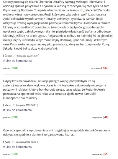 szurszur - Takie komentarze zbieraja plusy na serbskim portalu b92 po wycofaniu Rosja...