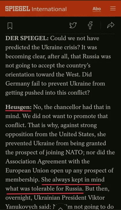 Volki - A tu Heusgen, doradca Merkel, mówiący, że Merkel dbała o to, aby Ukraina nie ...