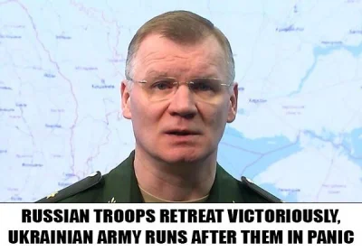 sancho - Rosyjskie wojska zwycięsko wycofują się. Ukraińska armia ucieka za nimi w pa...