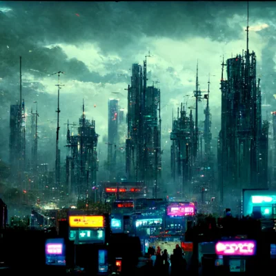 LeVentLeCri - > Cyberpunk matrix city

@DontDoThis: