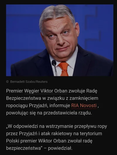 przemek- - Orban jak tam ropa od putina, no szkoda tej rurki no szkoda xD
#ukraina #p...