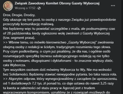 k.....e - chodzi o początek, przywitanie
#bekazlewactwa #wyborcza