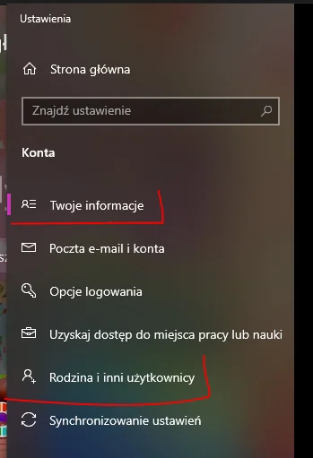 sha128 - @elLimon: w windowsie wyszukaj opcji "inni użytkownicy" i wklej screeny z ty...