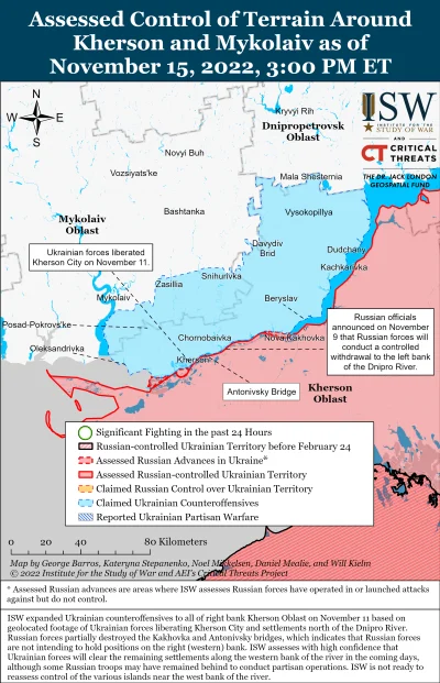 Kagernak - Chersoń, cel rosyjski: Utrzymać pozycje frontowe i zabezpieczyć obszary ty...