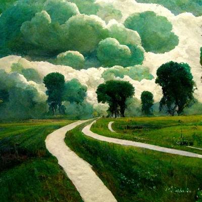 n1troo - @Konrad2114: dla sztucznej IA wpisałem słowa kluczowe "clouds, green meadow,...