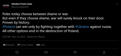 q.....a - Tym to już widzę równo #!$%@?ło. https://twitter.com/EuromaidanPR/status/15...