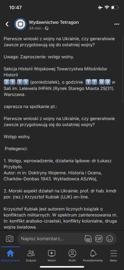 zyjacywciekawych_czasach - #ukraina #wojna Wydawnictwo Tetragon organizuje spotkanie ...