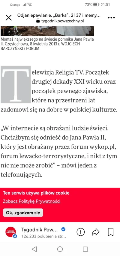 Zielczan - Wykop forum lewacko terrorystycznym xD Artykuł jest ogółem o cenzopapach, ...