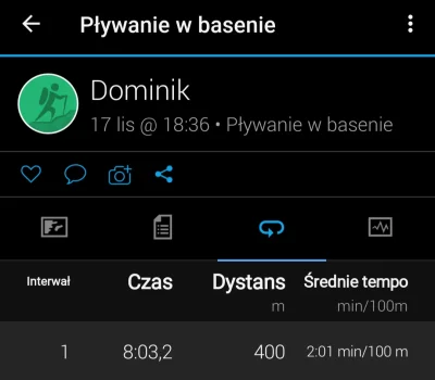 Dominochlebiwino - Pochwalę się bo jest zycioweczka na tym dystansie( ͡° ͜ʖ ͡°) #plyw...