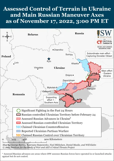 Kagernak - Ocena wojny na Ukrainie. Codzienny raport ISW na 18 listopada. Zapraszam d...