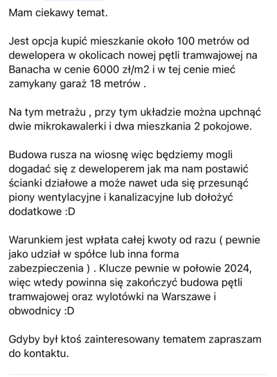 KromkaMistrz - I to jest ciekawa opcja inwestycyjna. Ciekawe czy garaz tez do podziel...