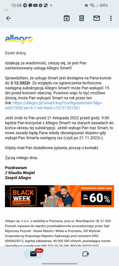 Pietr - Pisałem do supportu i mi odpowiedzieli, że bez problemu mogę przedłużyć przed...