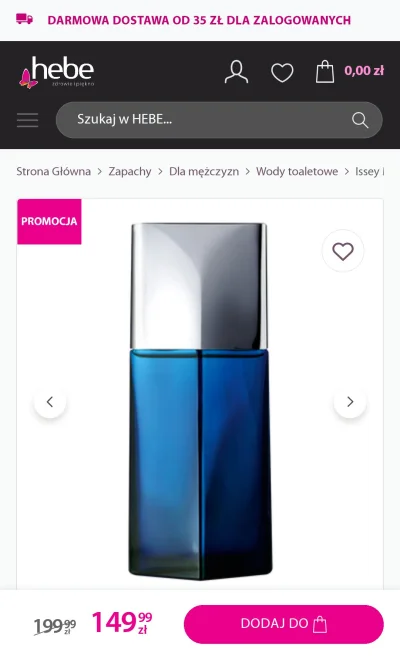 TerazMnieWidac - #perfumy
ISSEY MIYAKE L'EAU BLEUE D'ISSEY POUR HOMME

Las w butelce ...