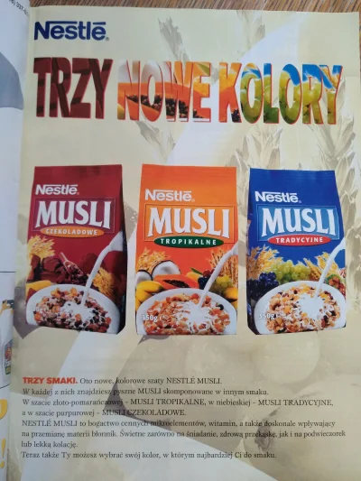 maegalcarwen - Na deser reklama musli Nestle w opakowaniach które pamiętam. To tropik...