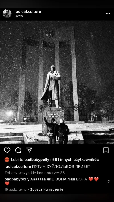 K.....z - Przewijaj dalej Mirek to tylko Ukrainka pokazująca znak Hitlera pod pomniki...