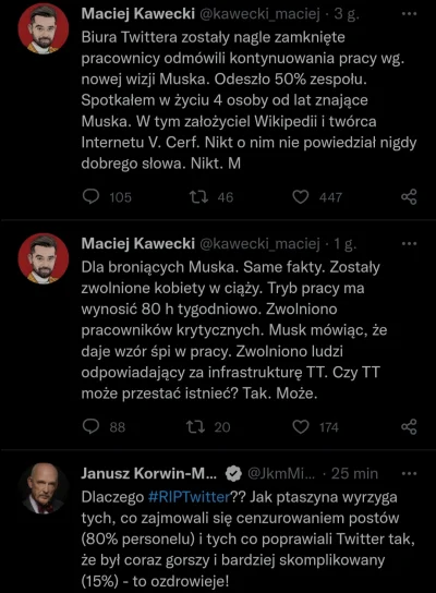 CipakKrulRzycia - #korwin #ciekawostki #twitter #pytanie 
#elonmusk Ciekawe który ma...